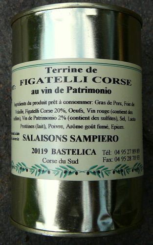 Figatelli/Figatellu pâté / Pâté de Figatelli 383 grs.