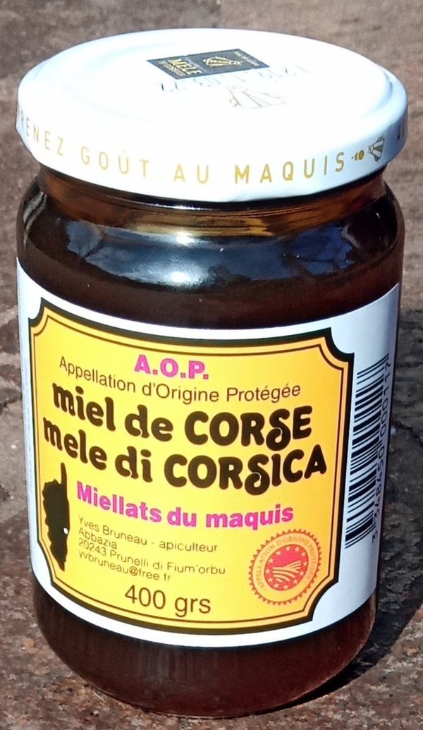 Korsischer Honig der Macchia AOP / Miellat AOP du maquis, Bruneau - 400 gr.