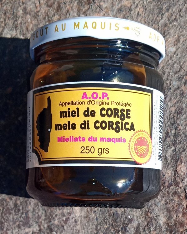 Korsischer Honig der Macchia AOC / Miellat AOC du maquis, Bruneau - 250 gr.