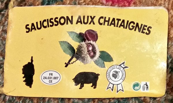 Korsische Kastanien-Salami / Saucisson aux Châtaignes, ca. 250 gr.