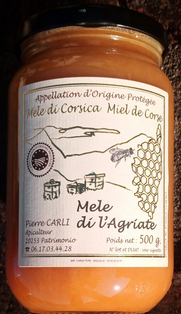 Korsischer Honig der Agriaten / Désert de l'Agriate, AOP, Carli - 500g