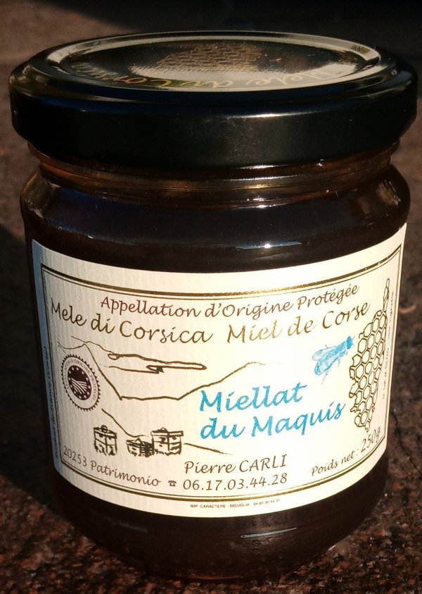 Korsischer Honig der Macchia / Miellat du maquis, AOP, Carli - 250g