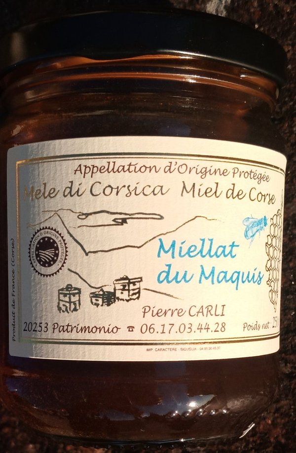Honey of the Macchia, Miellat du maquis, Carli - 250g