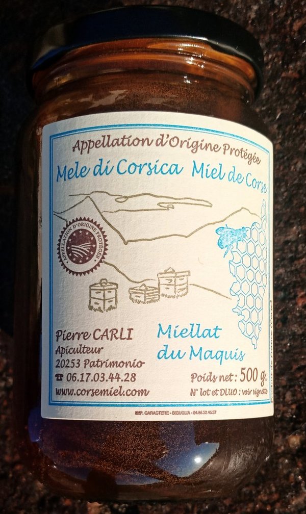 Korsischer Honig der Macchia / Miellat du maquis, AOC, Carli - 500g