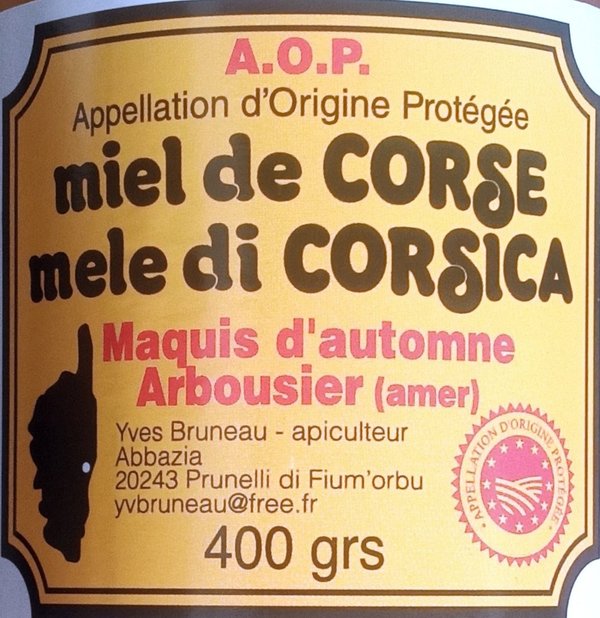 Corsican autumn macchia honey from strawberry tree AOP / maquis automne arbousier AOP, Bruneau - 400