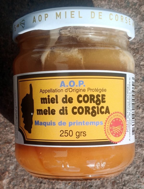 Corsican Honey of Spring Macchia AOP / Miellat AOP du maquis de printemps, Bruneau - 250 gr.