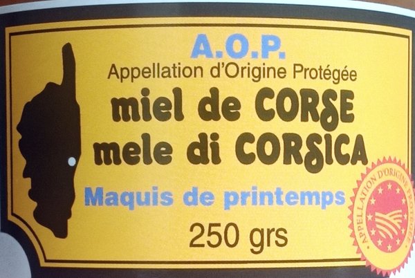 Korsischer Honig der Frühlingsmacchia AOP / Miellat AOP du maquis de printemps, Bruneau - 250 gr.